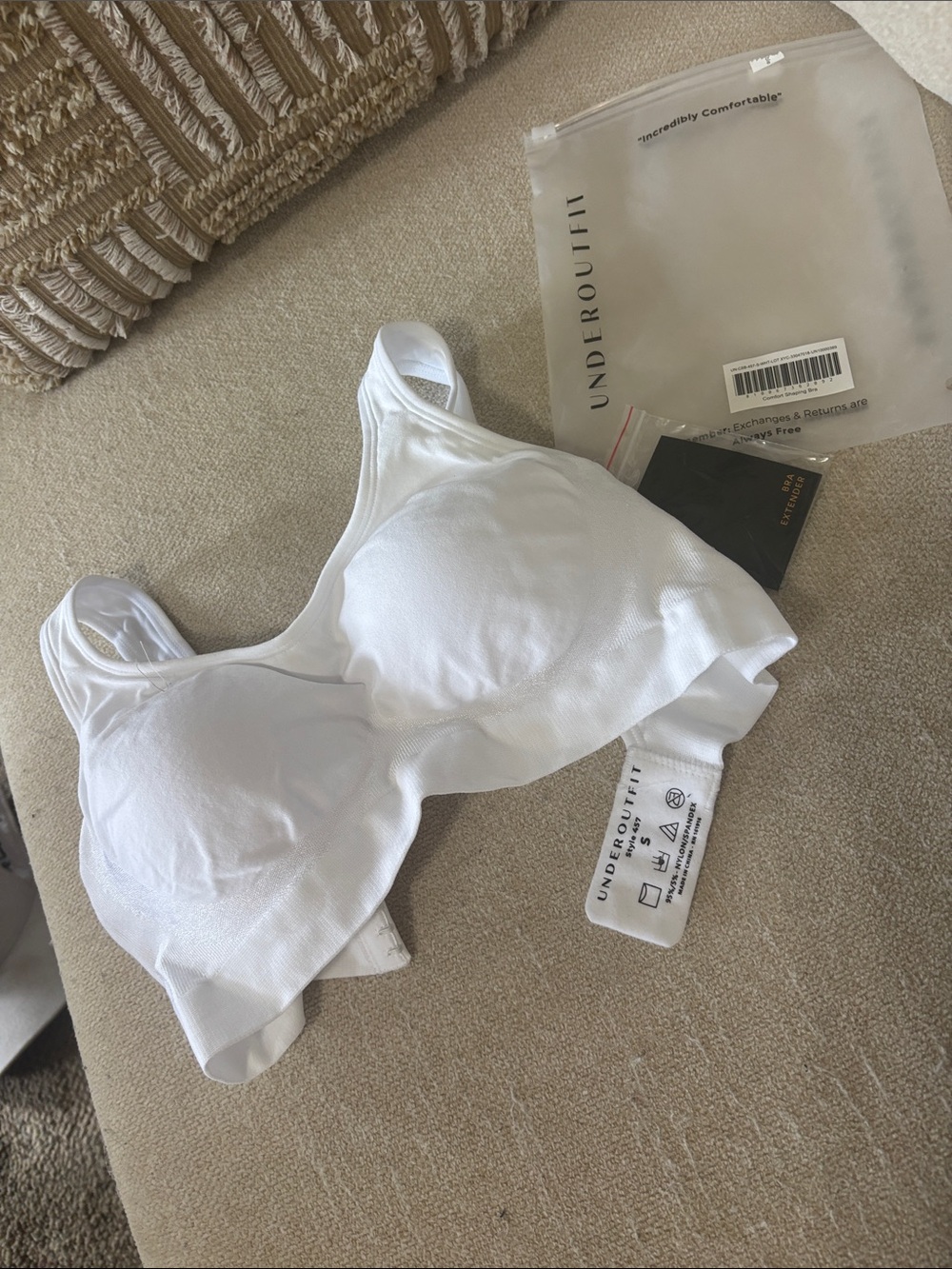 Underoutfit Women's White Seamless Everyday Bra - Soft Support